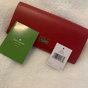 BNWT Authentic Kate Spade Red Leather Wallet